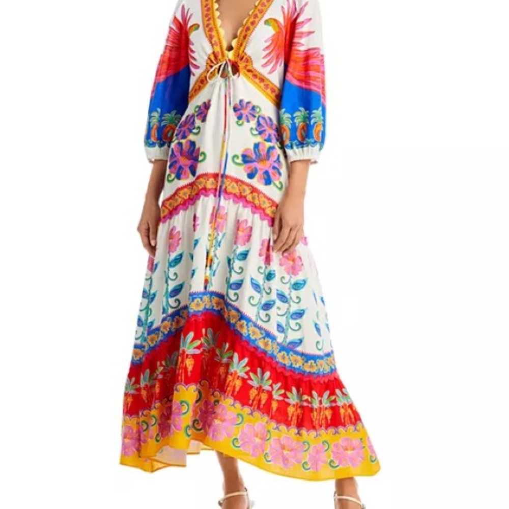 FARM RIO Vivid Garden Maxi Dress